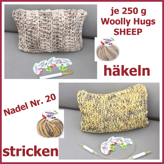 XXL-Kissen stricken aus Woolly Hugs SHEEP