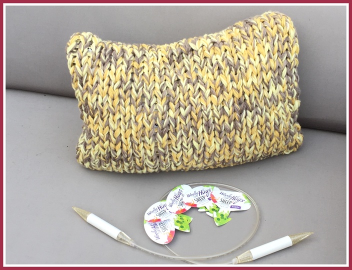 XXL-Kissen stricken aus Woolly Hugs SHEEP