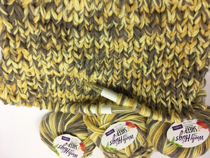 XXL-Kissen stricken aus Woolly Hugs SHEEP