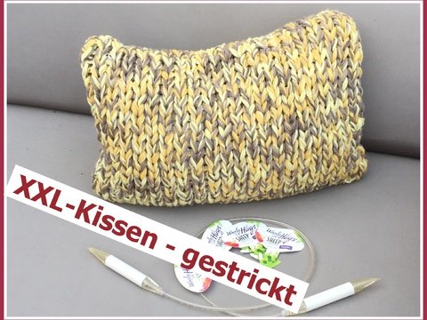 XXL-Kissen stricken aus Woolly Hugs SHEEP