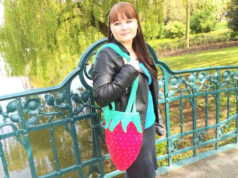 Erdbeer-Tasche Häkelanleitung