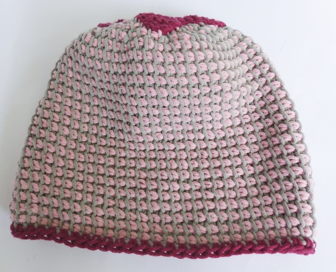 Häkelanleitung, Tunesische Häkelmütze mit Stern