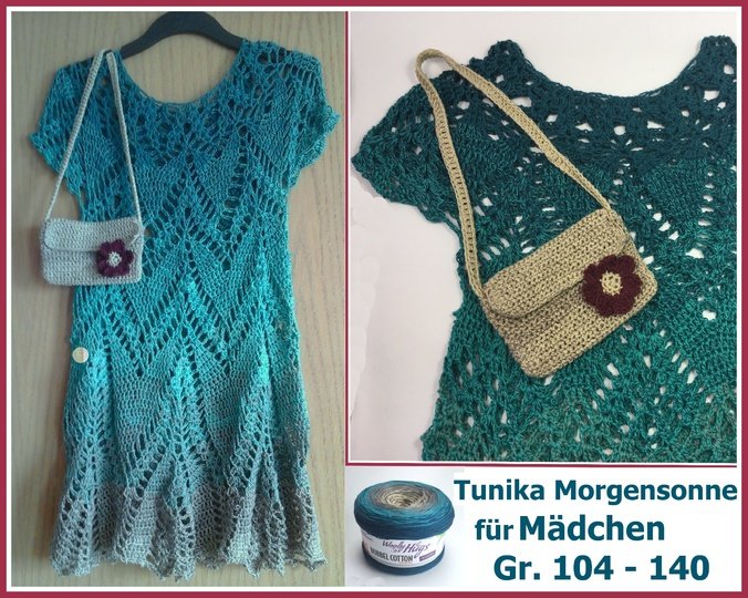 Tunika MORGENSONNE für Mädchen häkeln aus 1 Woolly Hugs BOBBEL-COTTON mit Veronika Hug