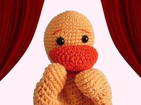 Häkelanleitung Handpuppe Ente