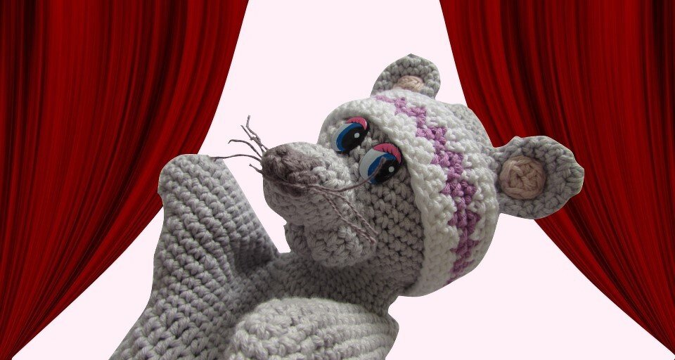 Häkelanleitung Handpuppe Maus