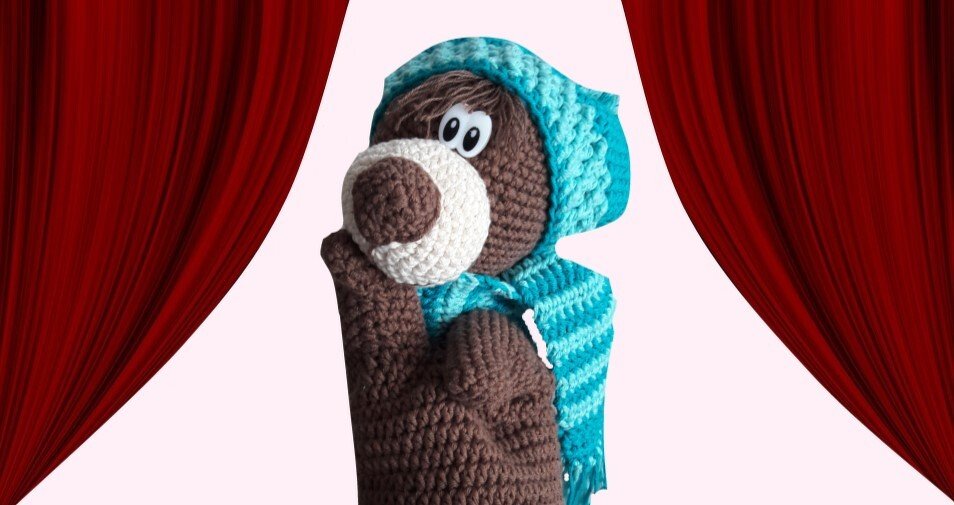 Häkelanleitung Handpuppe Bär