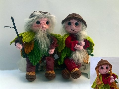 Häkelanleitung Waldwichtel Hermine und Ronny Morgentau