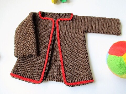 Häkelanleitung Babyjacke Rippstrick-Style - Gr. 56/62