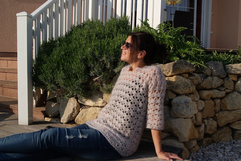 Lace-Pulli luftig-leicht (Gr. S/M und L/XL, leicht an alle Größen anzupassen)