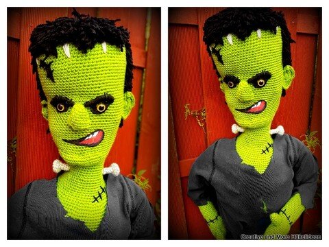 Häkelanleitung Frankensteins Monster (80 cm hoch)