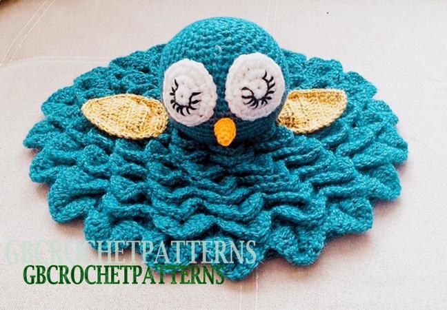 Crochet Pattern owl snuggle blanket