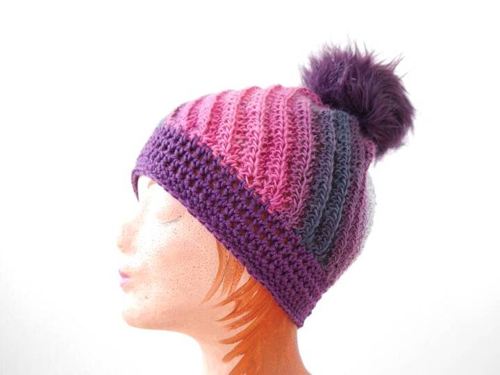 Mütze crazy Drehung Häkelanleitung