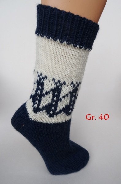 Strickanleitung für Socken mit griechischem Muster, Gr. 40
