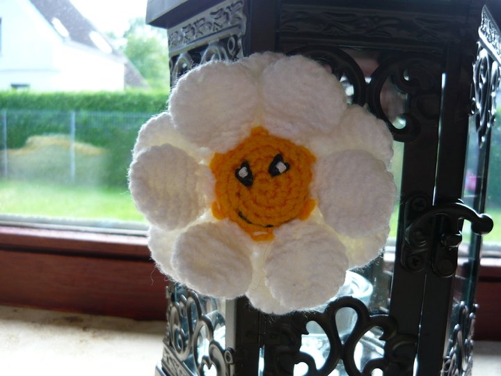 Häkelanleitung Blume Magnet