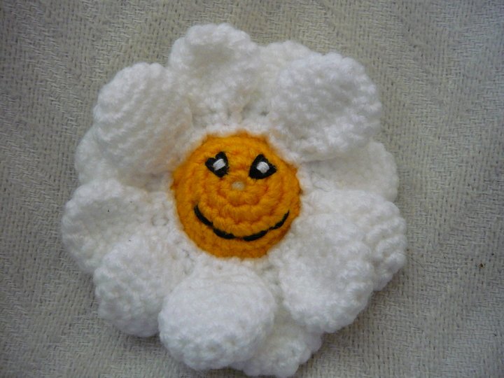 Häkelanleitung Blume Magnet