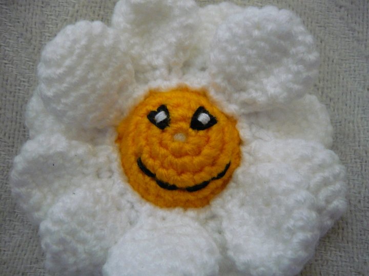 Häkelanleitung Blume Magnet