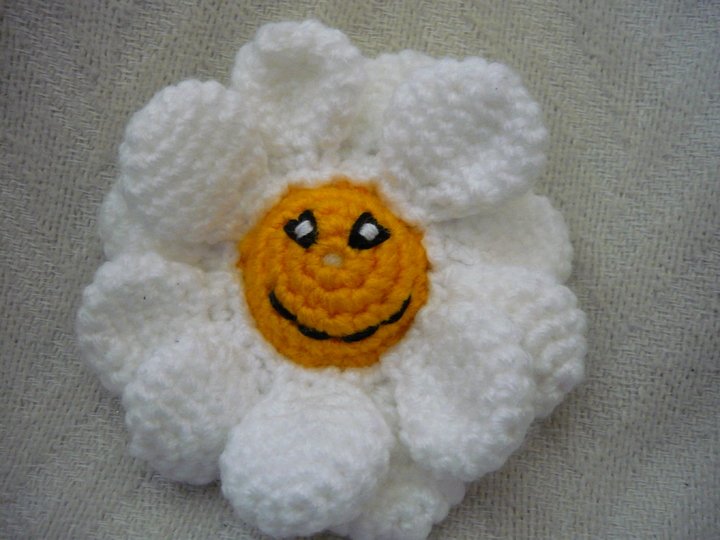 Häkelanleitung Blume Magnet