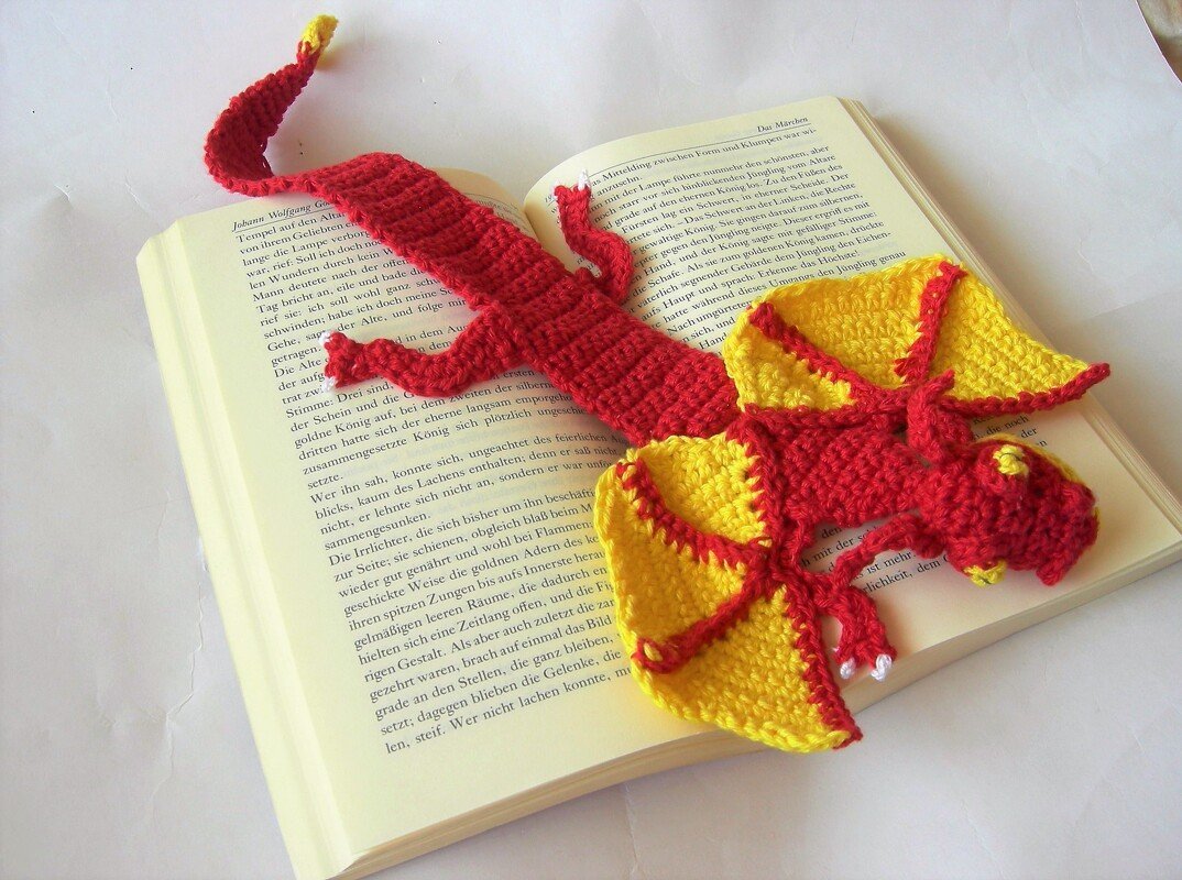 Häkelanleitung Lesezeichen Drache - Bild 4