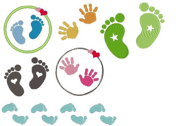 Mega Sparset Stickdatei Baby Hand + Fuß - Bild 3