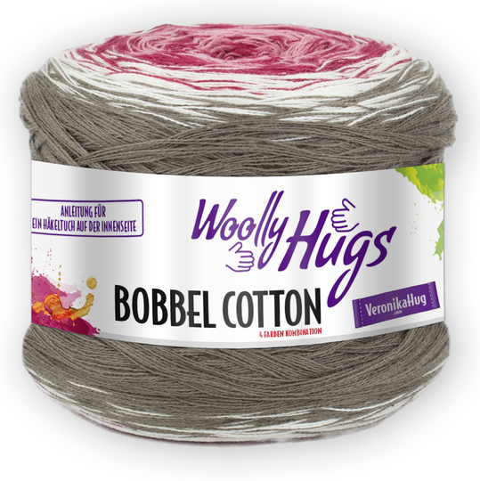 Poncho "ROSENHOLZ" mit 2 Bobbels Woolly Hugs häkeln