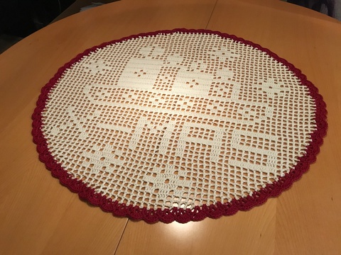 Häkeln / Tischdecke rund / X-Mas / Weihnachten / Advent
