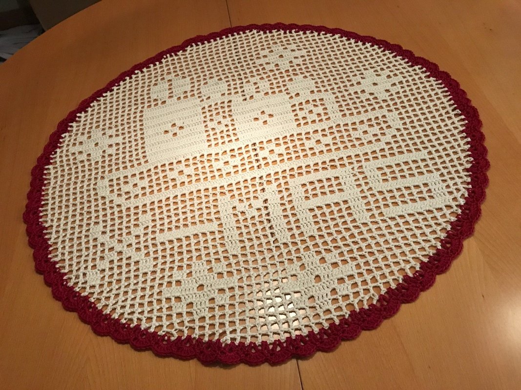 Häkeln / Tischdecke rund / X-Mas / Weihnachten / Advent - Bild 2