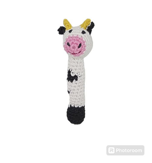 Babyrassel - Kuh - Häkelanleitung