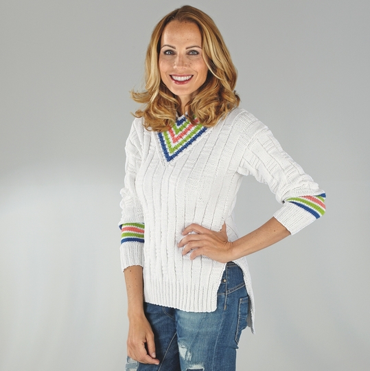 Strickanleitung Damenpullover "Piano" 758015