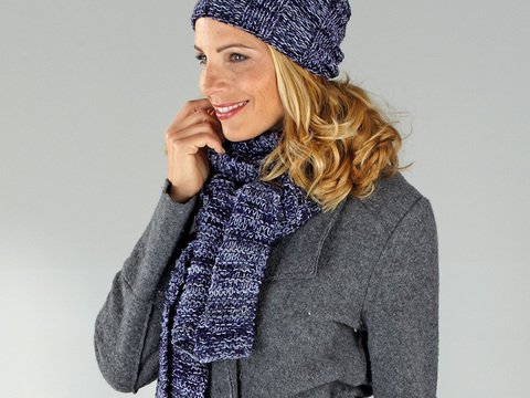 Strickanleitung Mütze und Schal "Corina Casa" 758087