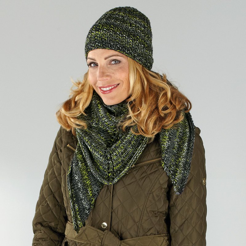 Strickanleitung Dreiecktuch und Mütze "Corina City" 758089