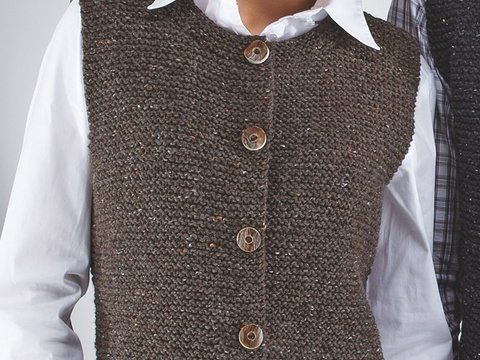 Strickanleitung Damentrachtenweste "Tweed" 754202