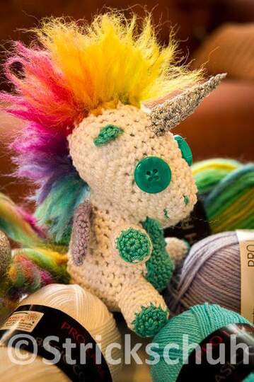 Strickschuhs Einhorn