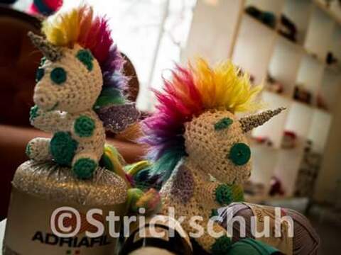Strickschuhs Einhorn