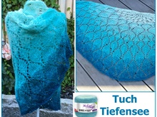Tuch "Tiefensee" mit 1 Woolly Hugs BOBBEL-MOHAIR stricken