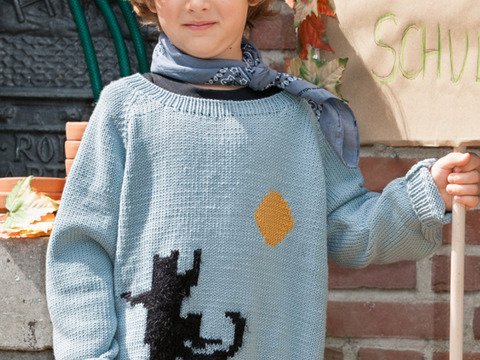 Strickanleitung Motiv-Pulli Favola