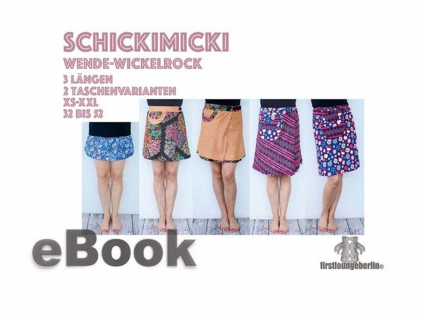 Schickimicki ROCK Wenderock Wickelrock Größe XS-XXL 32-52 mit Schnitt auch für Nähanfänger DIY von firstloungeberlin
