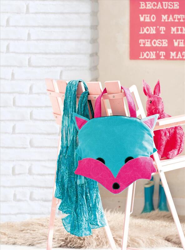 Fuchs-Set nähen - Rucksack, Kissen und Stickbild