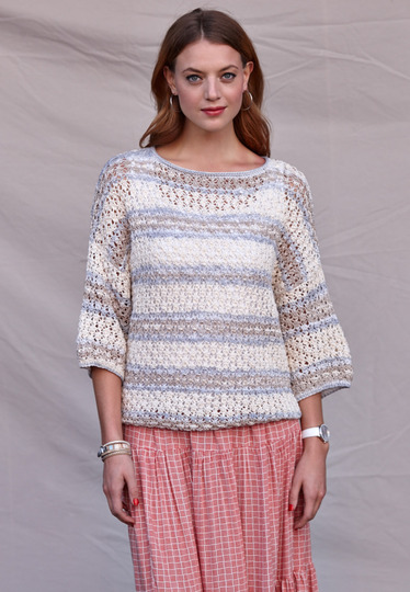 Gestrickter Pullover im Ajourmuster "Lona"