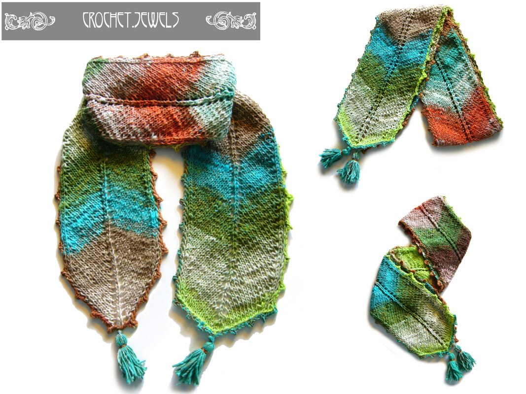 Strickanleitung Schal mit Quasten von crochet.jewels