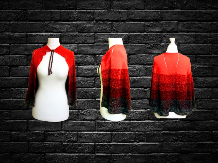 DIY Women's Knitted Cape - Fashionable & Creative