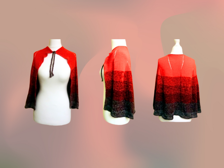 DIY Women's Knitted Cape - Fashionable & Creative