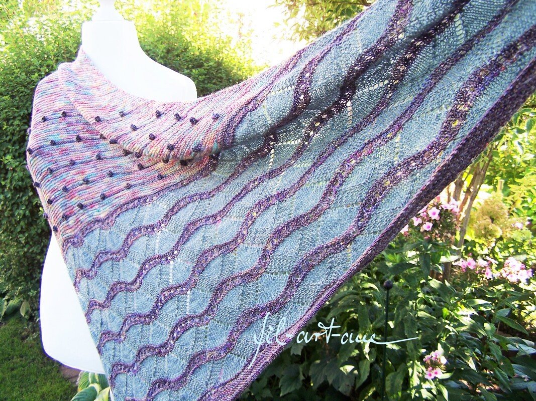 Tuch "Ebbe und Flut", Strickanleitung