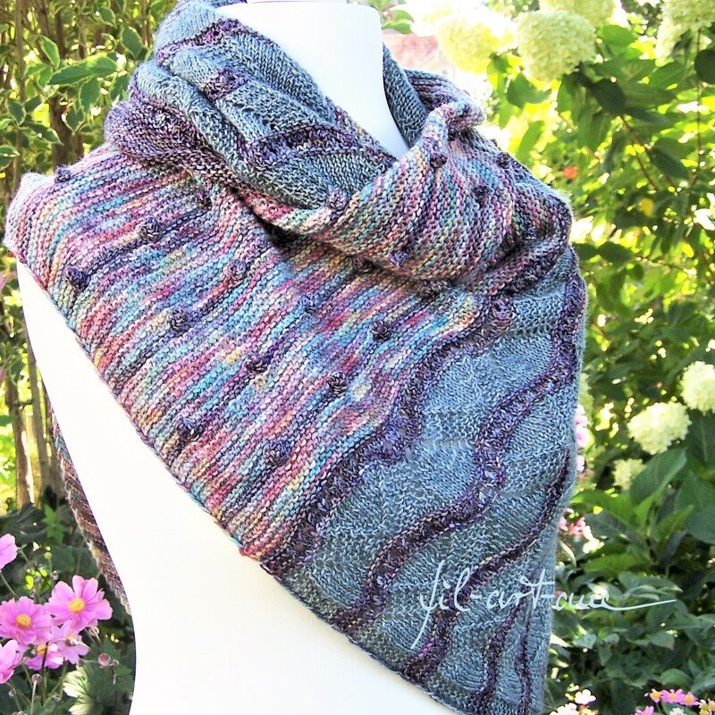 Tuch "Ebbe und Flut", Strickanleitung - Bild 4