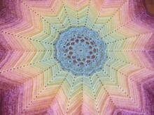 Häkelanleitung 12 Zacken Decke