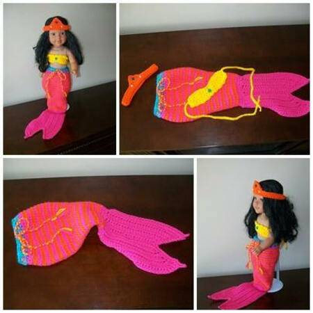 18" Doll clothes pattern, Mermaid set