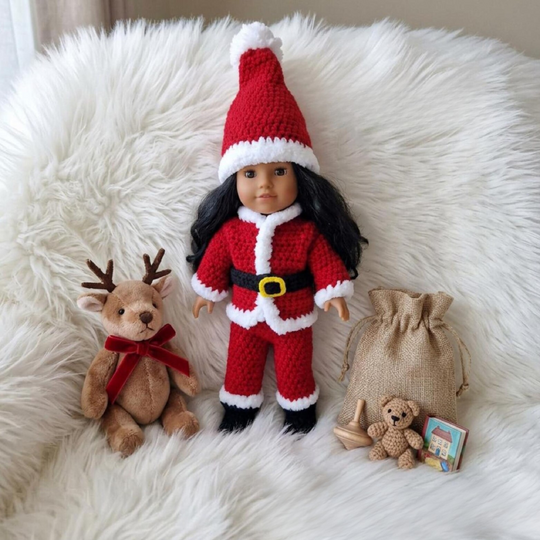Crochet pattern - Santa Suit for 18" doll