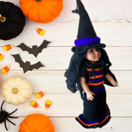 Crochet pattern Witch Costume for 18" dolls
