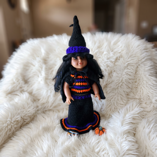 Crochet pattern Witch Costume for 18" dolls