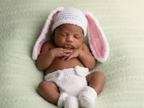 Bunny Set - Crochet - Pattern - Size Newborn
