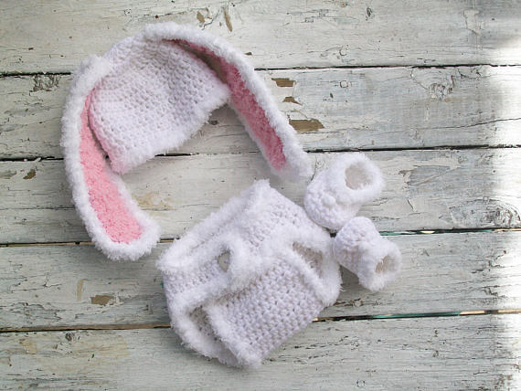 Bunny Set - Crochet - Pattern - Size Newborn - Image 2